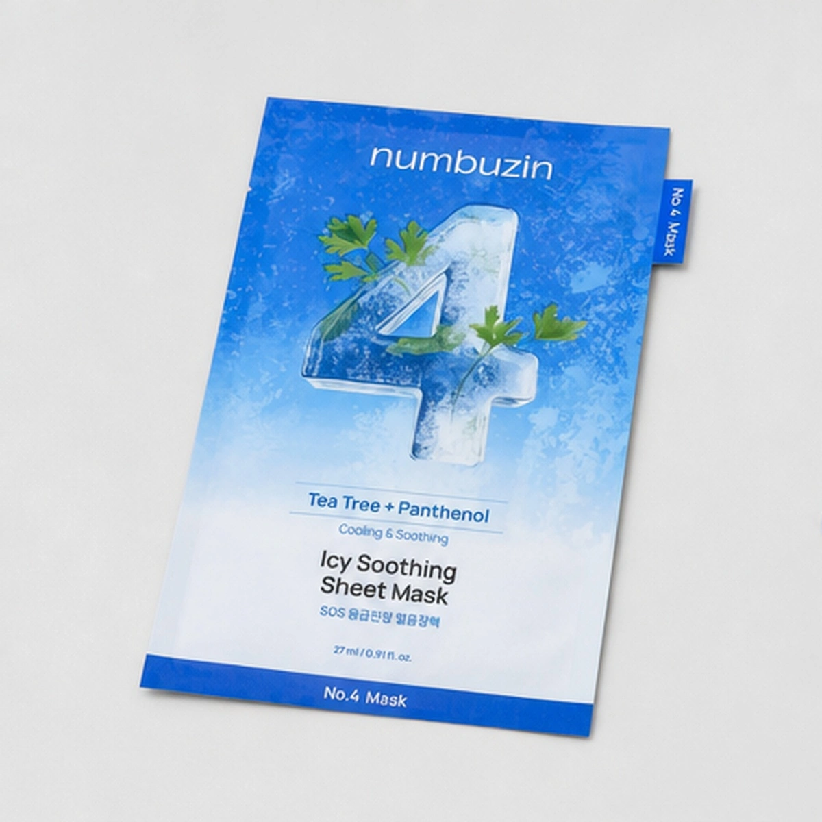 NUMBUZIN Охлаждающая тканевая маска с центеллой Numbuzin No.4 Icy Soothing Sheet Mask, 27 мл