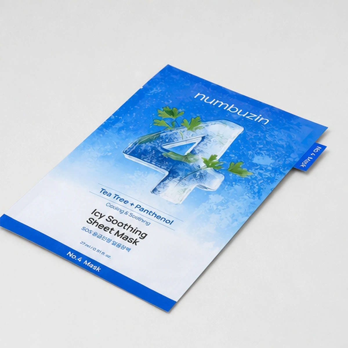 NUMBUZIN Охлаждающая тканевая маска с центеллой Numbuzin No.4 Icy Soothing Sheet Mask, 27 мл