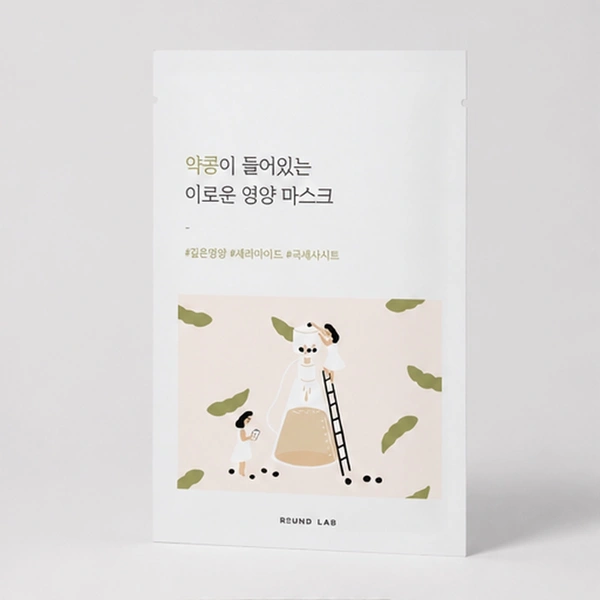 ROUND LAB Питательная тканевая маска с чёрной соей Round Lab Soybean Nourishing Sheet Mask, 27 мл