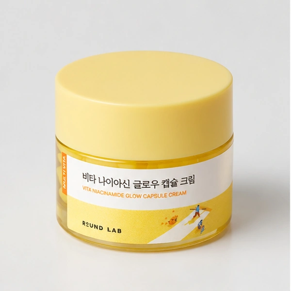 Купить Осветляющий капсульный крем с ниацинамидом Round Lab Vita Niacinamide Glow Capsule Cream, 50 мл ROUND LAB Осветляющий капсульный крем с ниацинамидом Round Lab Vita Niacinamide Glow Capsule Cream, 50 мл