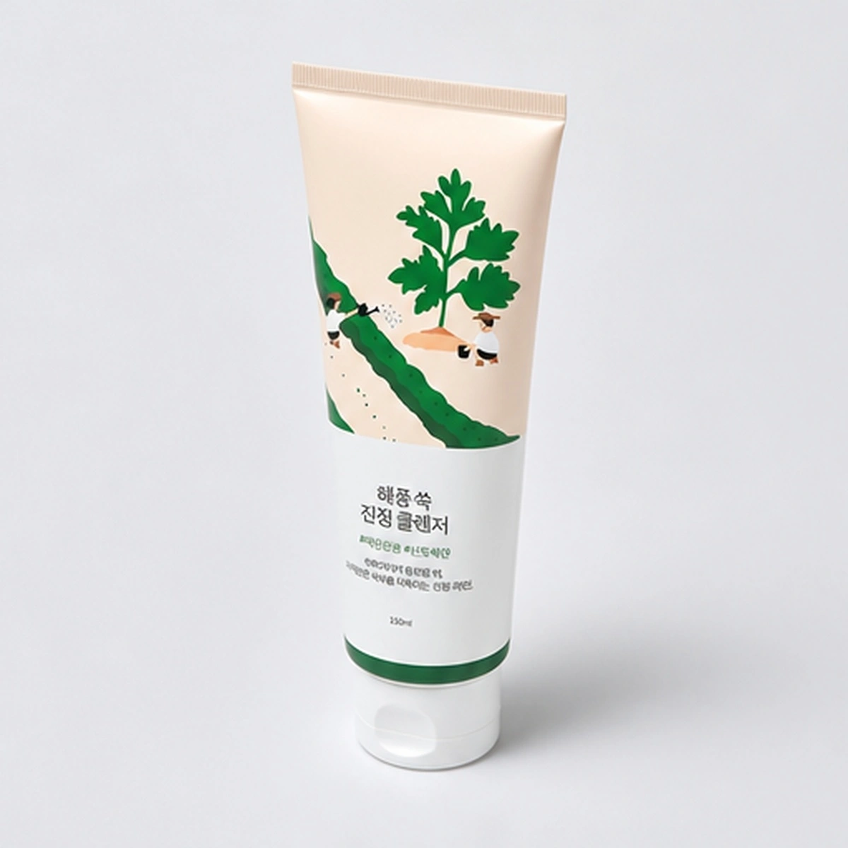 ROUND LAB Успокаивающая пенка для умывания с полынью Round Lab Mugwort Calming Cleanser, 150 мл
