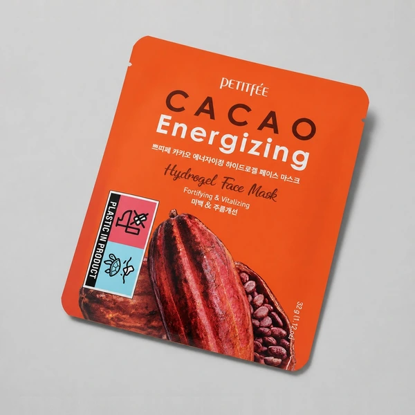 PETITFEE Тонизирующая гидрогелевая маска для лица с какао Petitfee Cacao Energizing Hydrogel face mask, 32 гр
